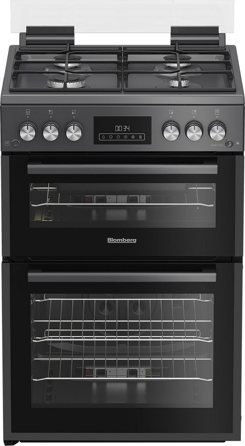 Blomberg 60cm Double Oven Gas Cooker with Gas Hob - Anthracite
