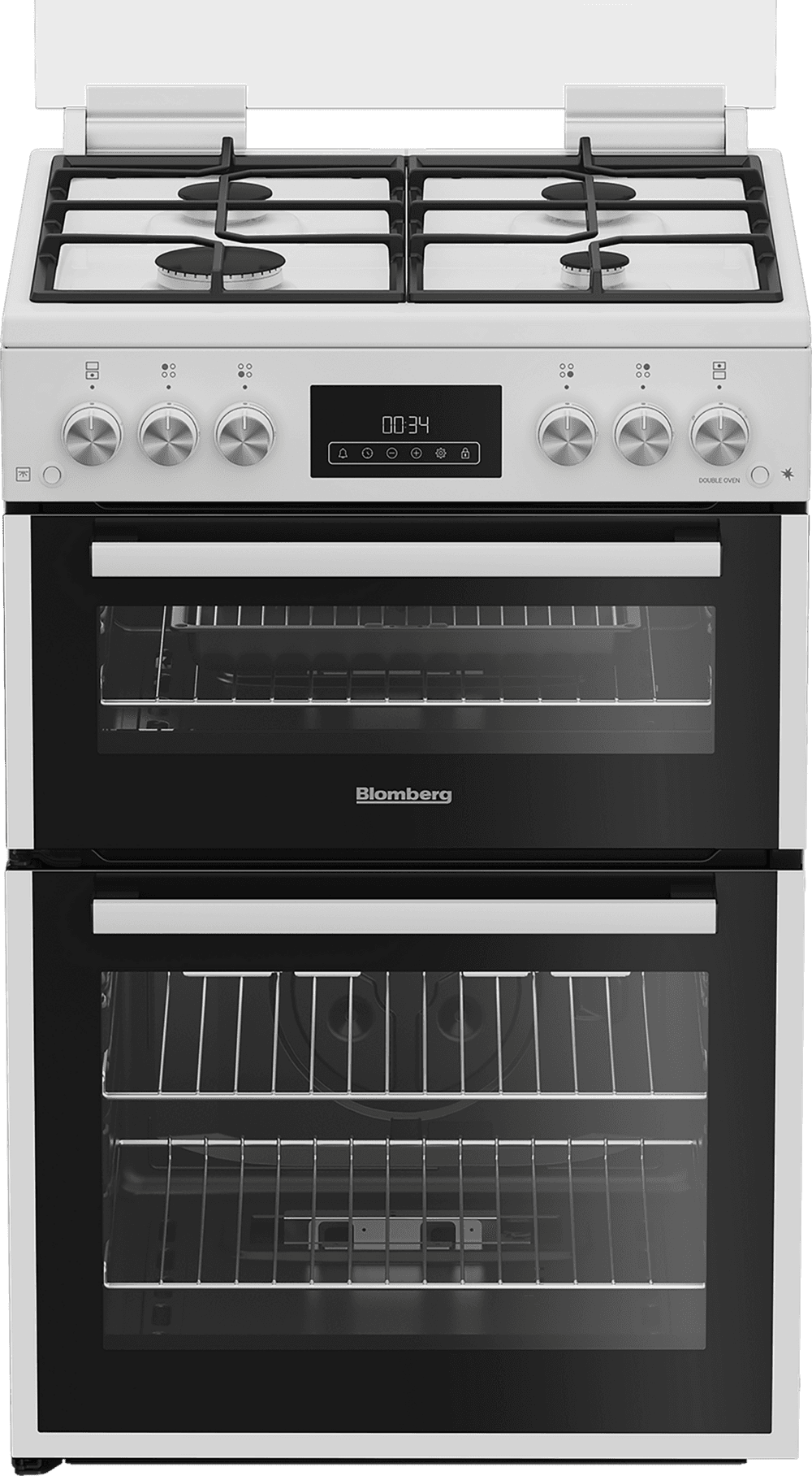 Blomberg 60cm Double Oven Gas Cooker with Gas Hob - White