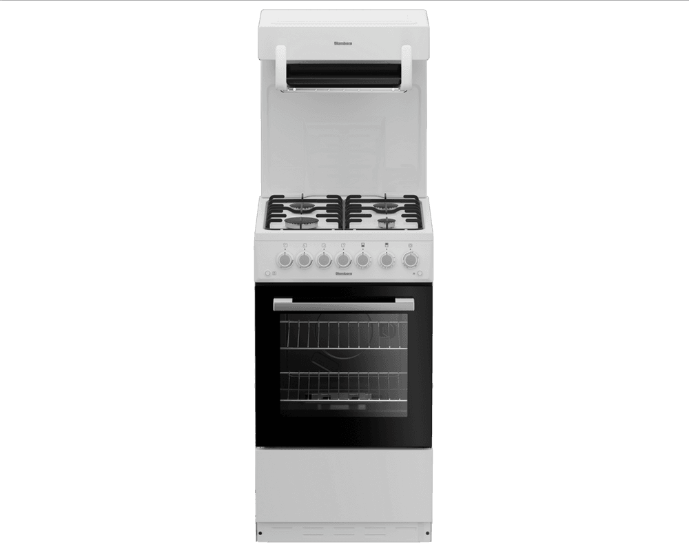 Blomberg 50cm Single oven Gas Cooker with Eye Level Grill - White