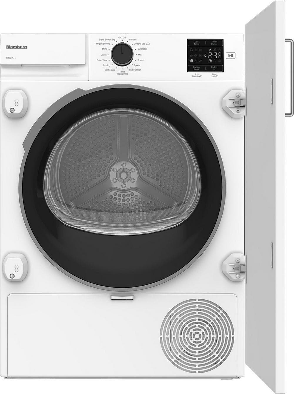 Blomberg 8kg Integrated Condenser Tumble Dryer - White