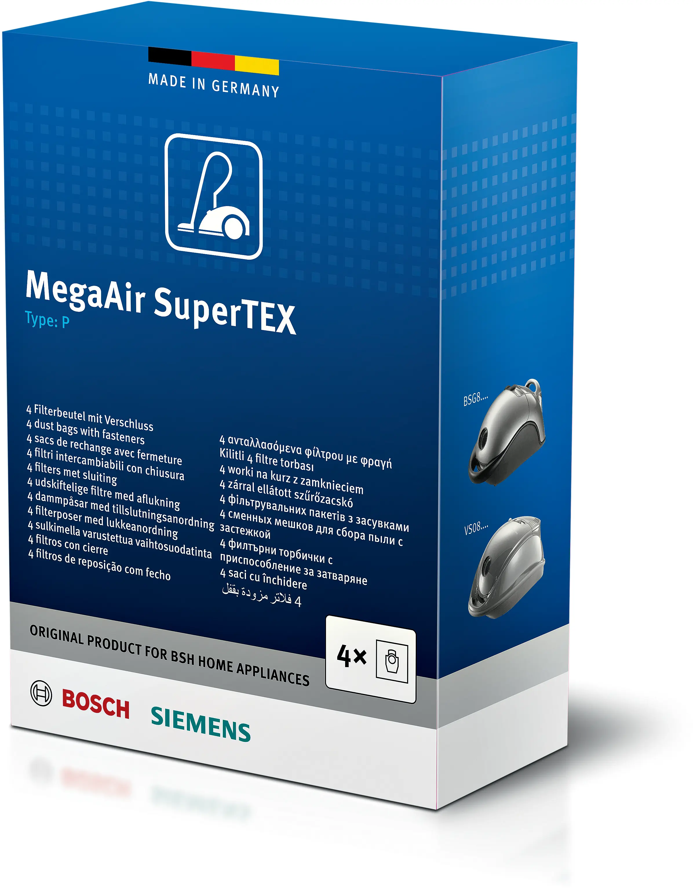 Vacuum cleaner bag MegaAir SuperTEX - Type P