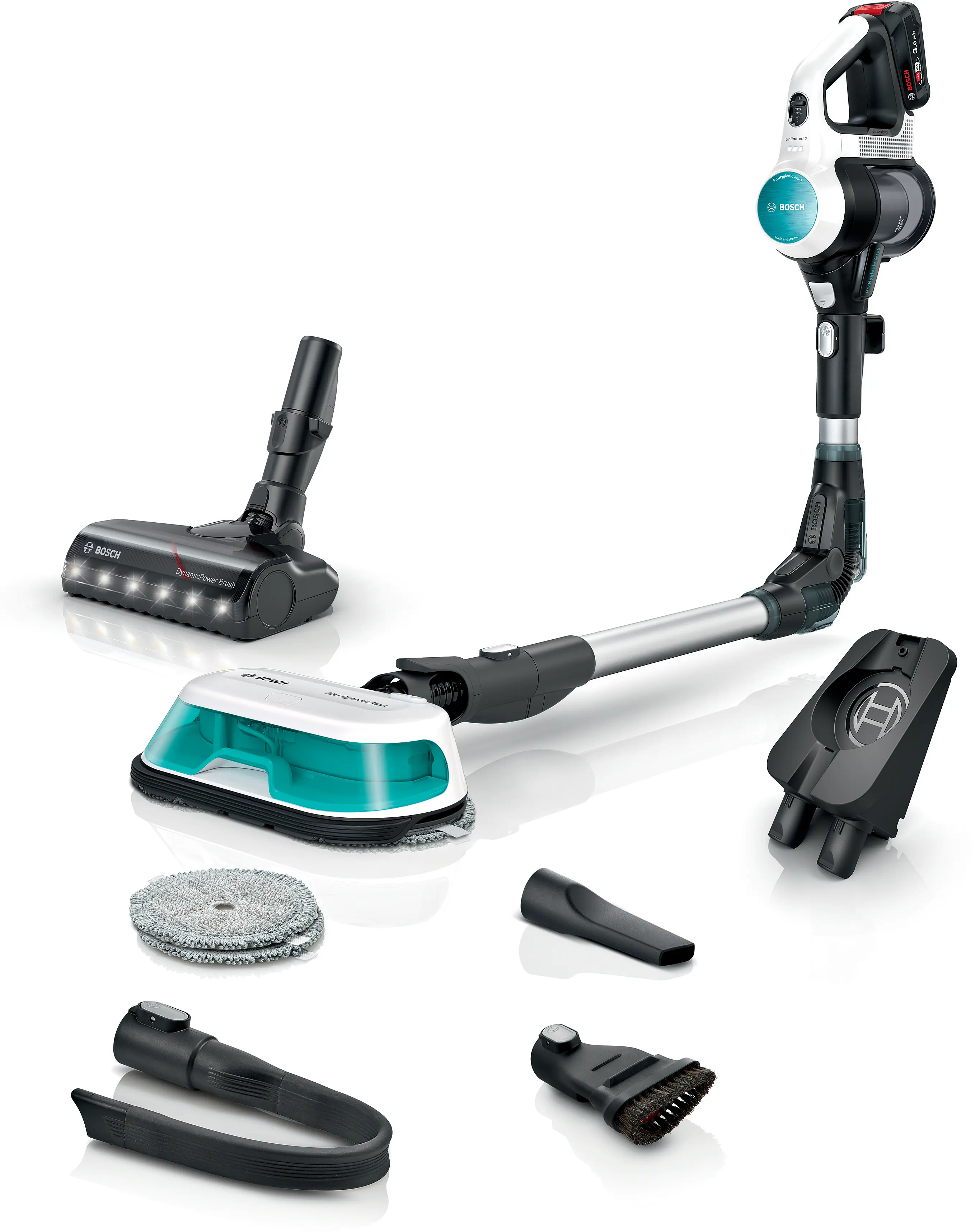 Cordless 2 in 1 Vacuum and Mop Unlimited 7 Aqua White