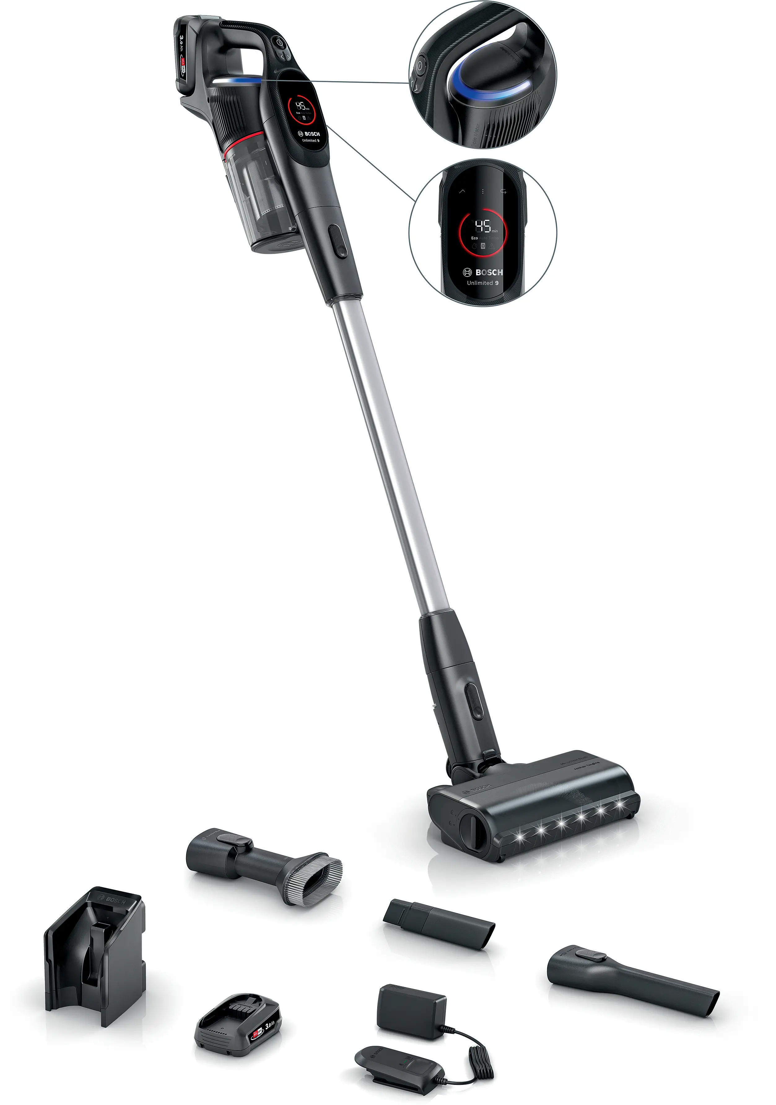 Cordless vacuum cleaner Unlimited 9 Black