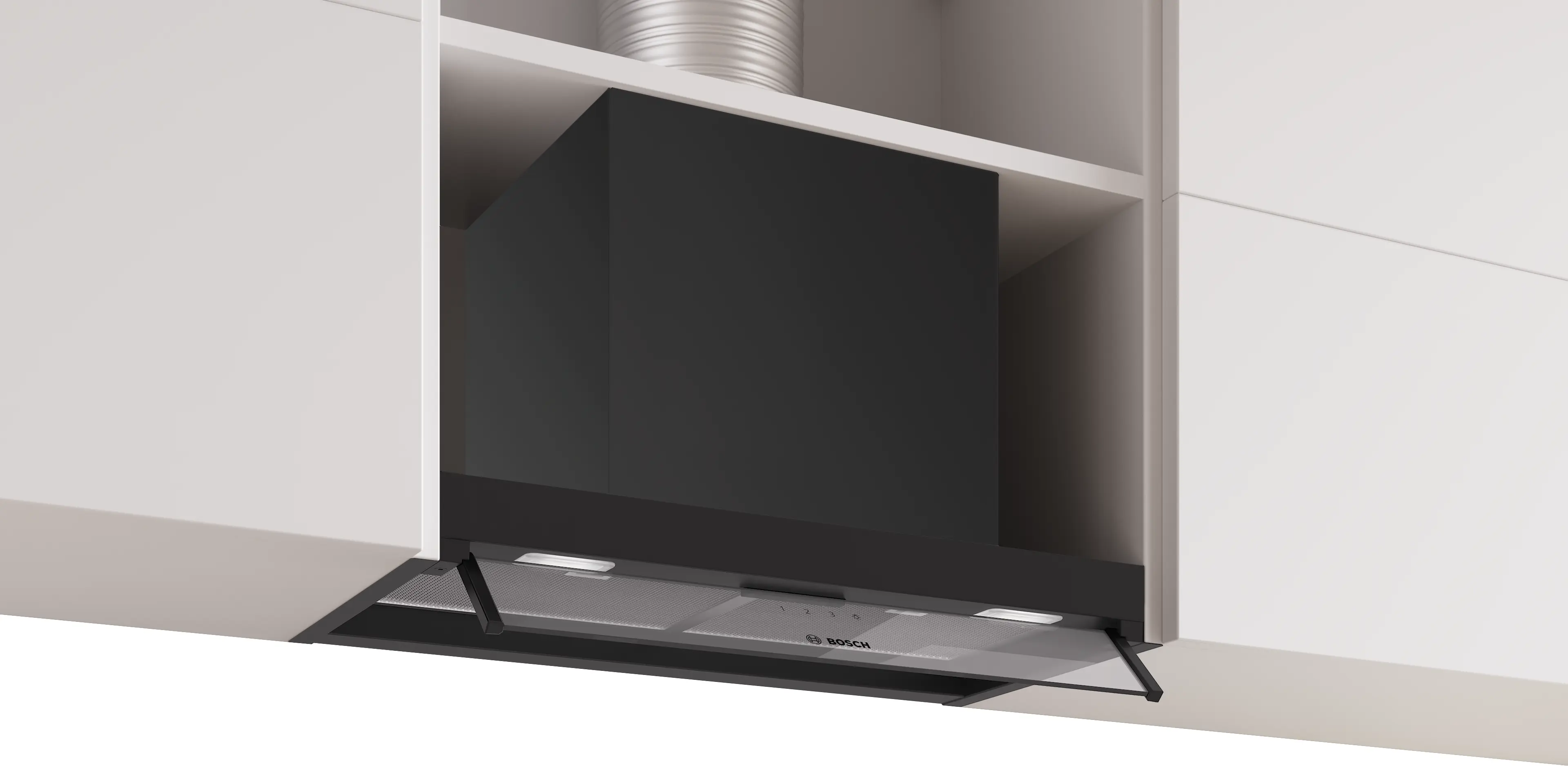Series 4 Integrated Design Hood 60 cm clear glass, Matt black