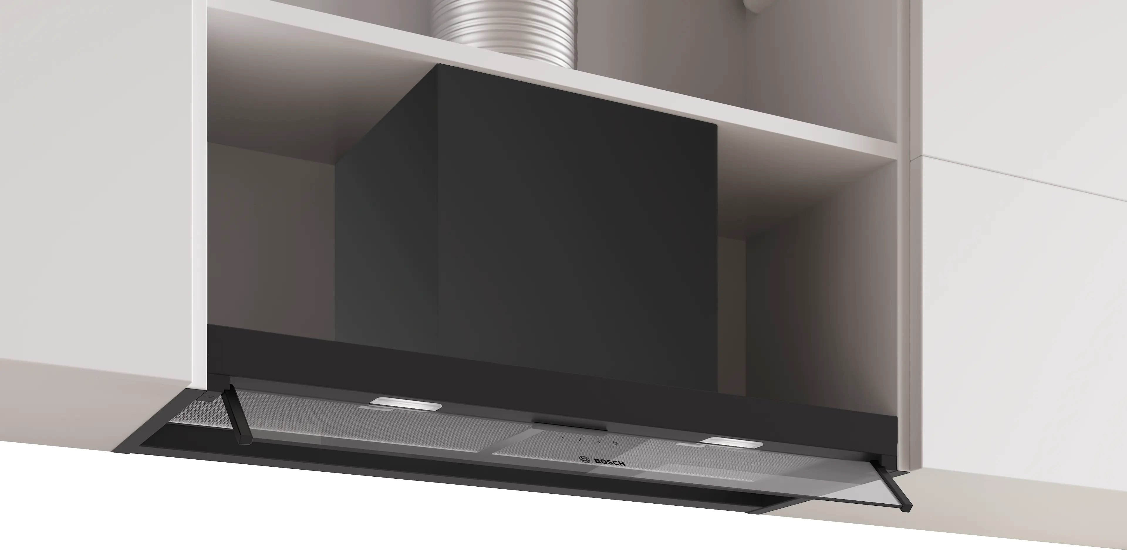 Series 4 Integrated Design Hood 80 cm clear glass, Matt black