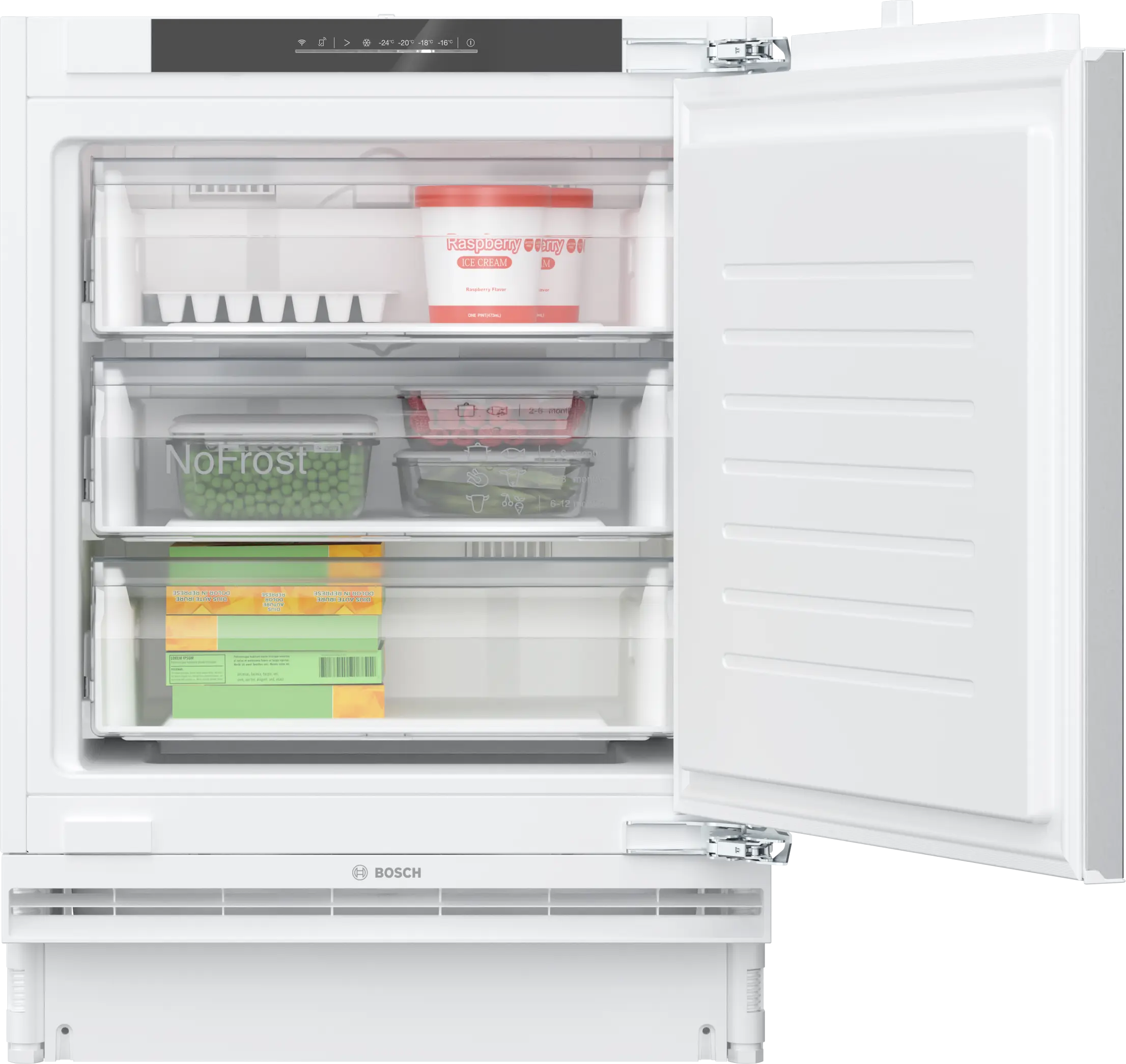 Series 4 Built-under freezer 82 x 59.8 cm flat hinge