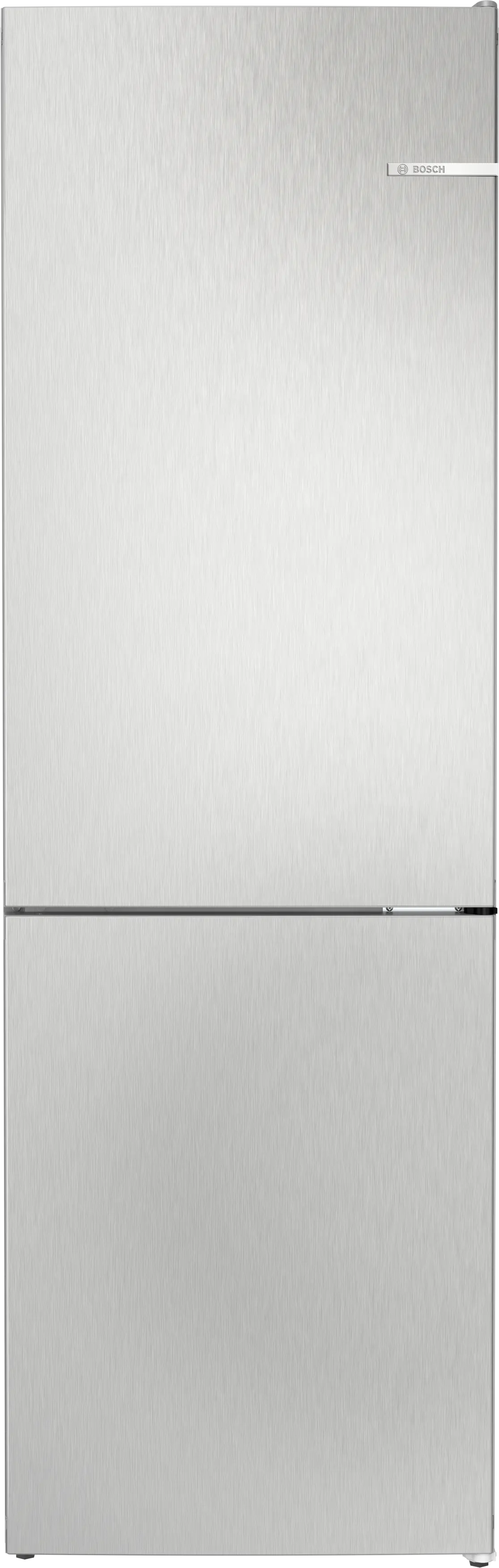 Series 4 Free-standing fridge-freezer with freezer at bottom 186 x 60 cm Stainless steel look