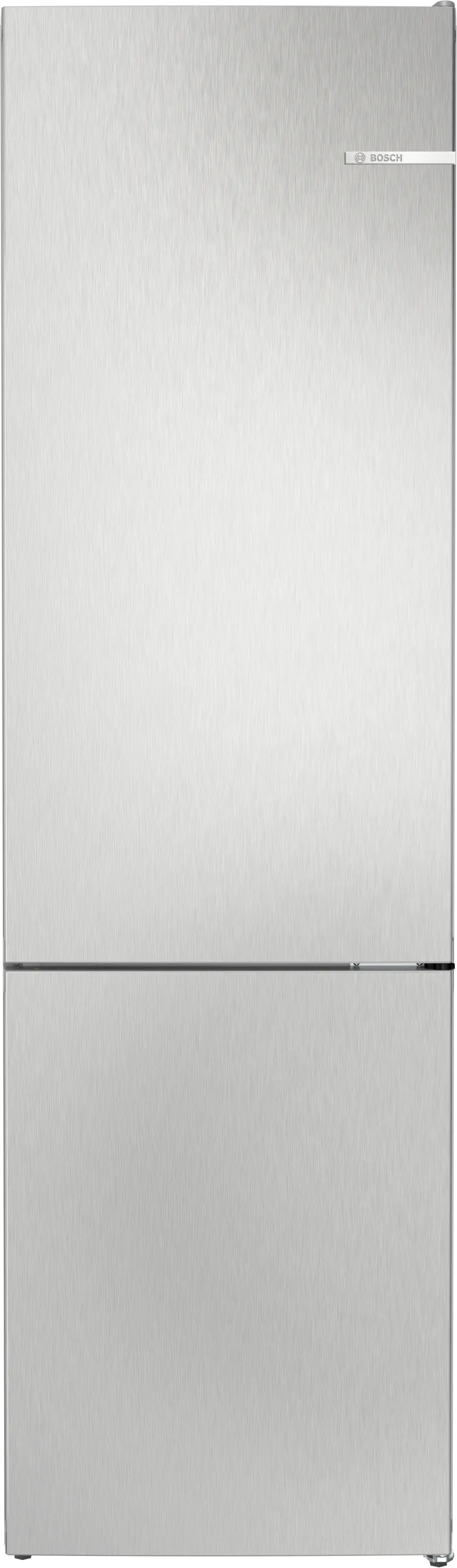 Series 4 Free-standing fridge-freezer with freezer at bottom 203 x 60 cm Stainless steel look