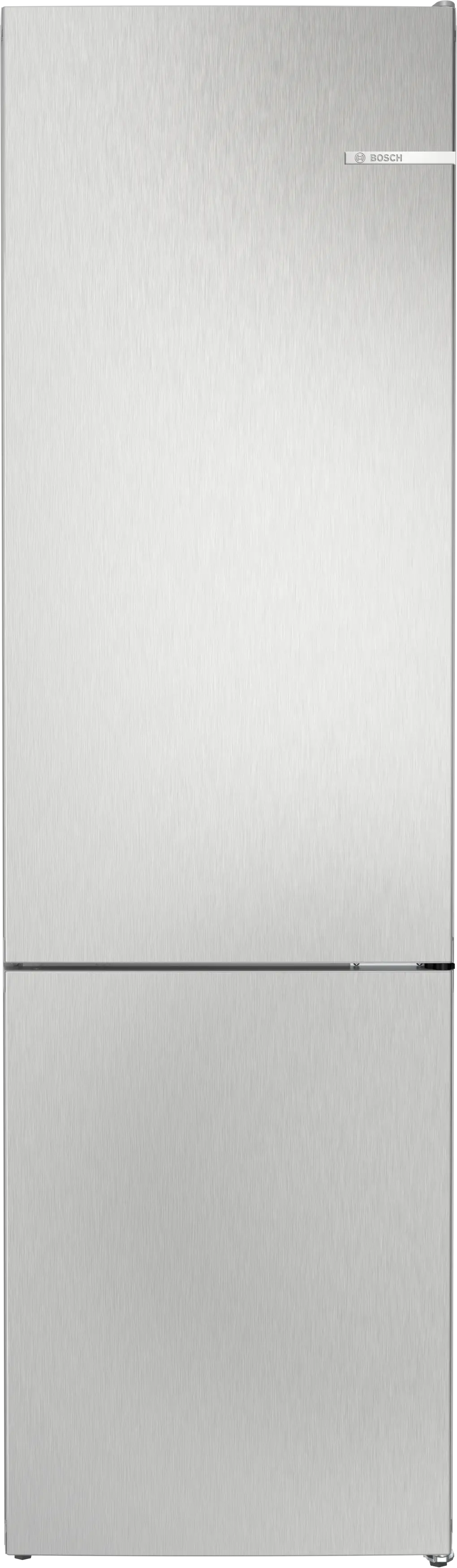 Series 4 Free-standing fridge-freezer with freezer at bottom 203 x 60 cm Stainless steel look