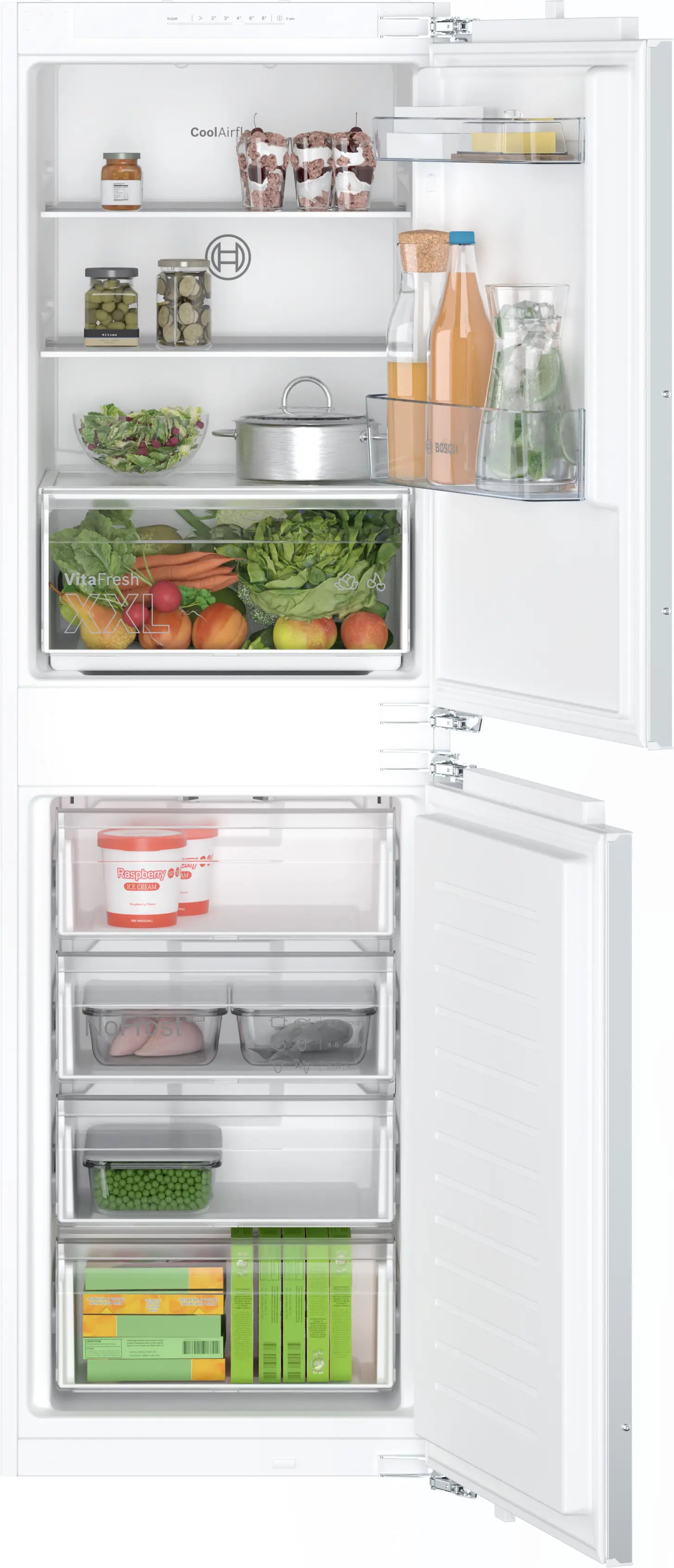 Series 2 Built-in fridge-freezer with freezer at bottom 177.2 x 54.1 cm flat hinge
