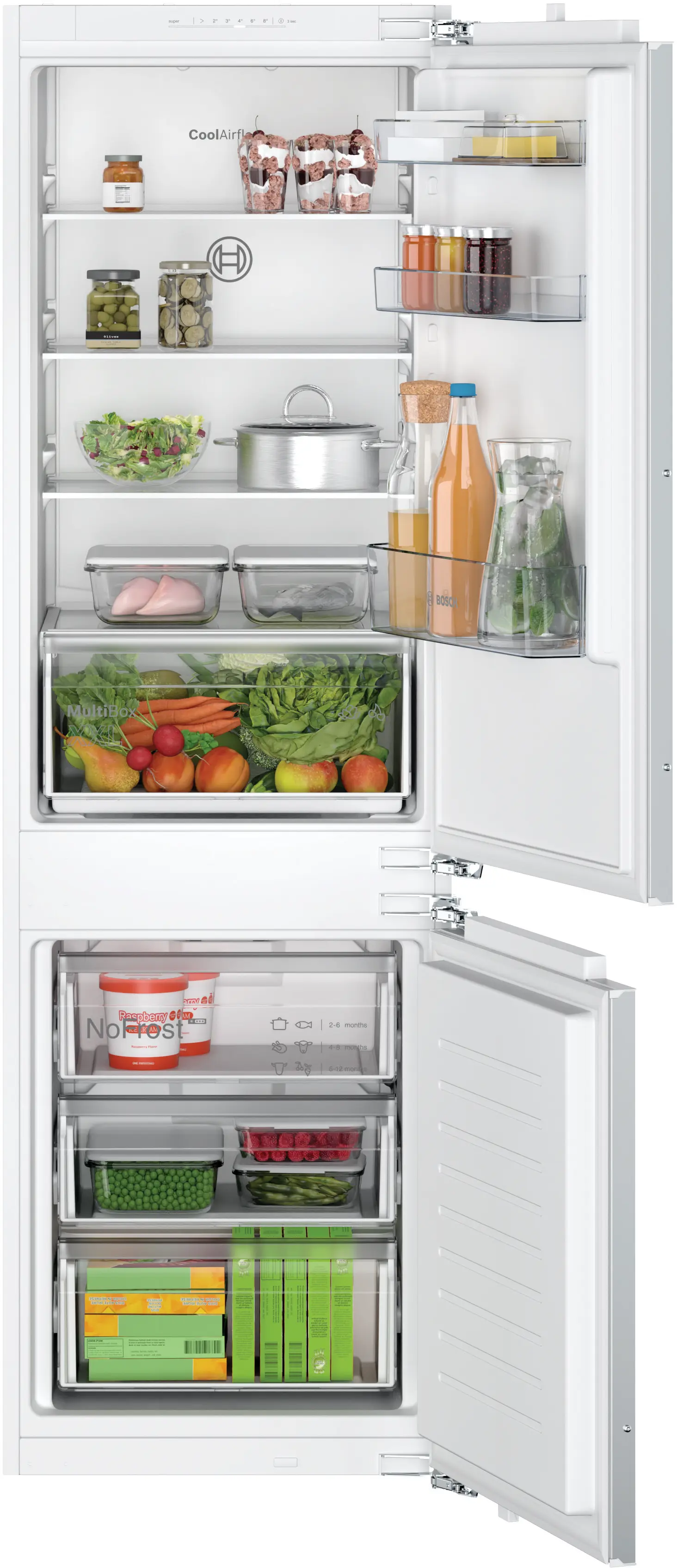Series 2 Built-in fridge-freezer with freezer at bottom 177.2 x 54.1 cm flat hinge