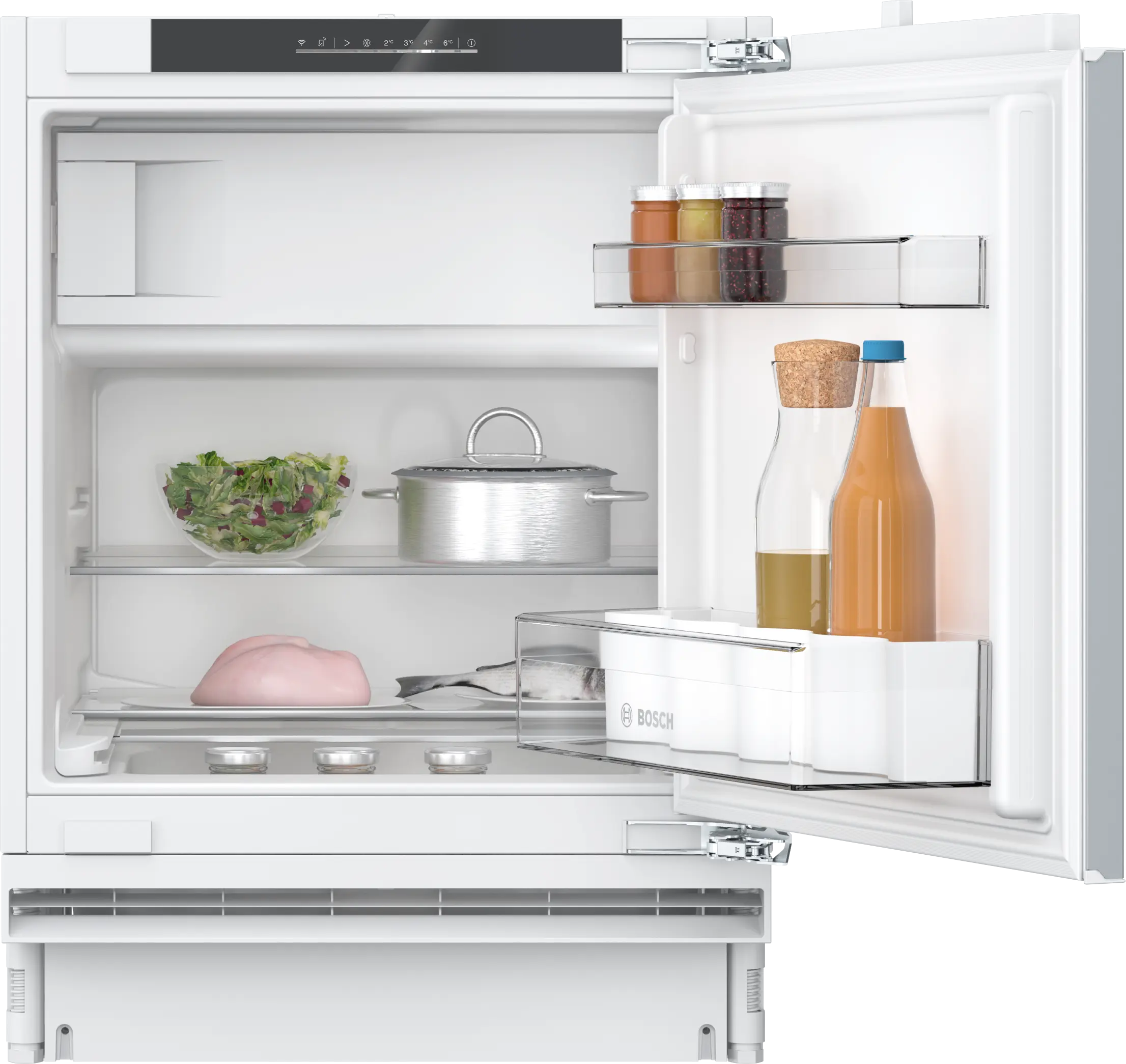 Series 4 Built-under fridge with freezer section 82 x 59.8 cm flat hinge