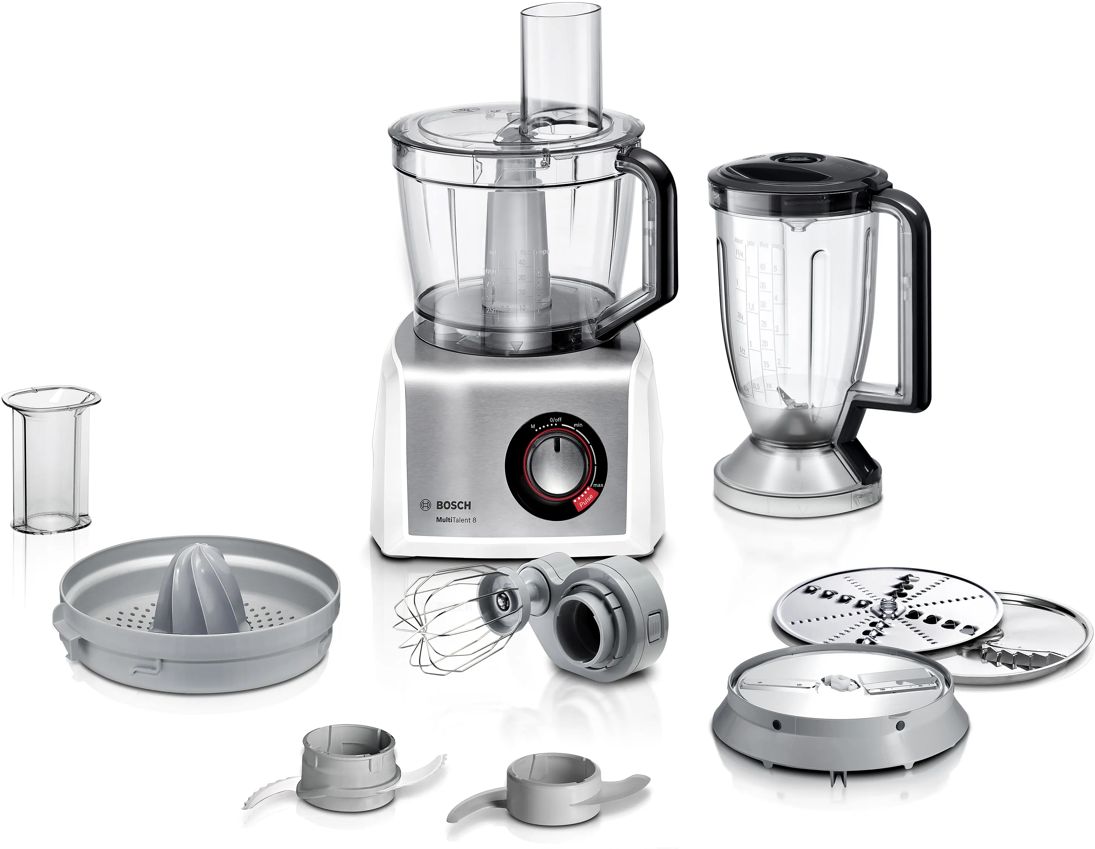 Food processor MultiTalent 8 1200 W White, Brushed stainless steel