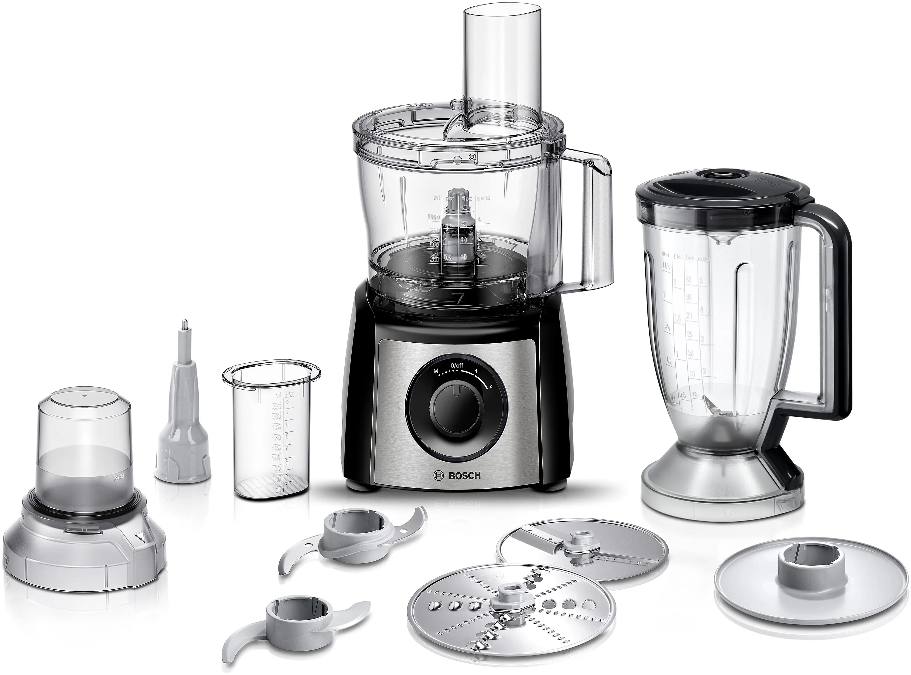 Food processor MultiTalent 3 800 W Black, Brushed stainless steel