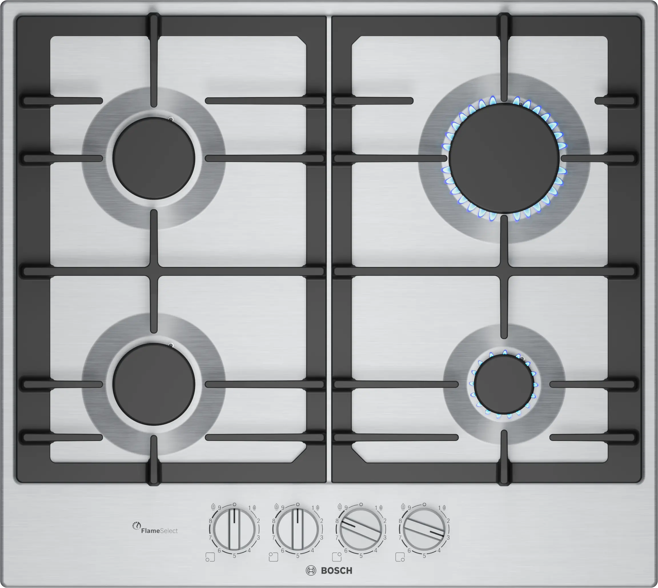 Series 6 Gas hob 60 cm Stainless steel
