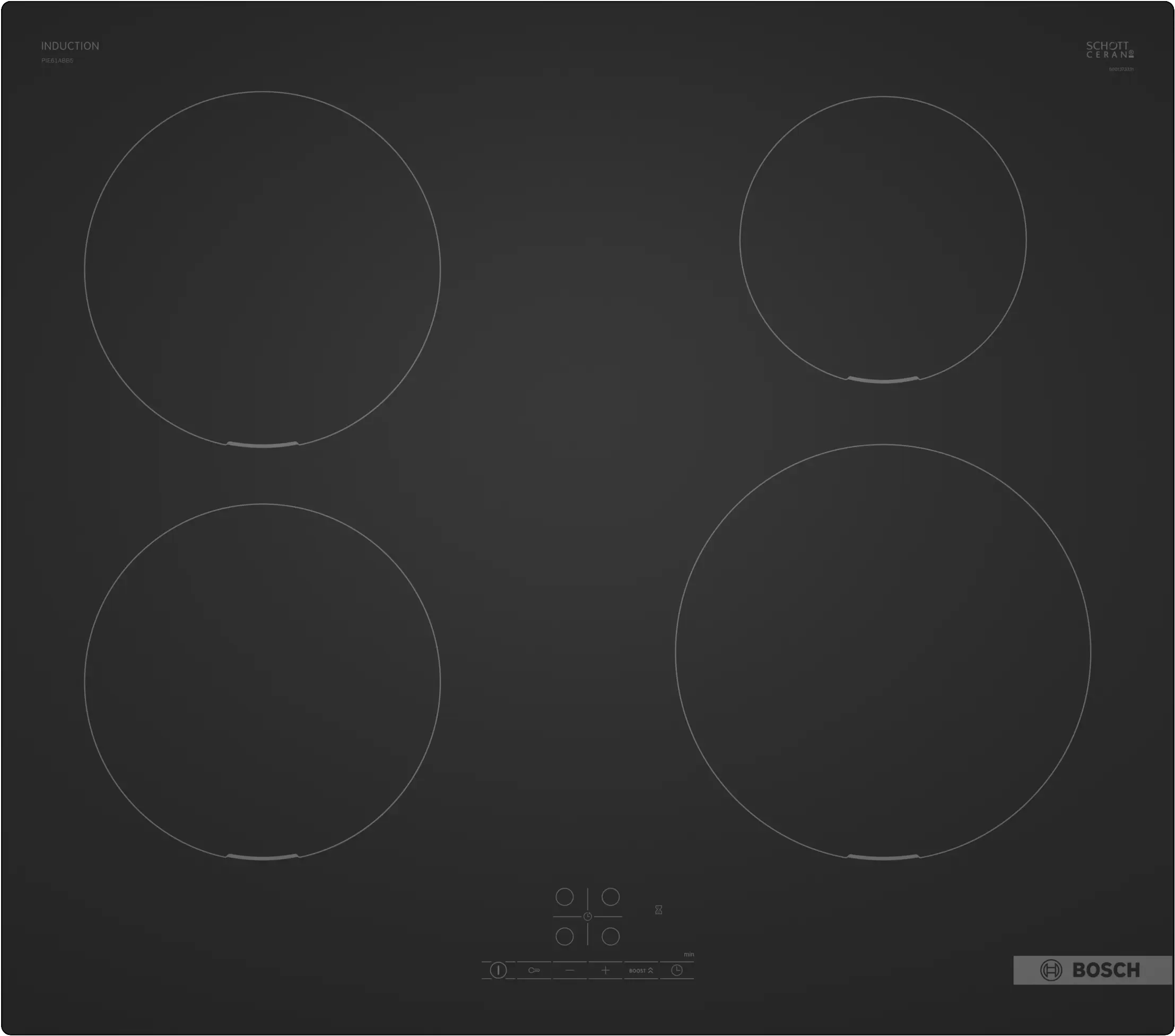 Series 4 Induction hob 60 cm Matt black