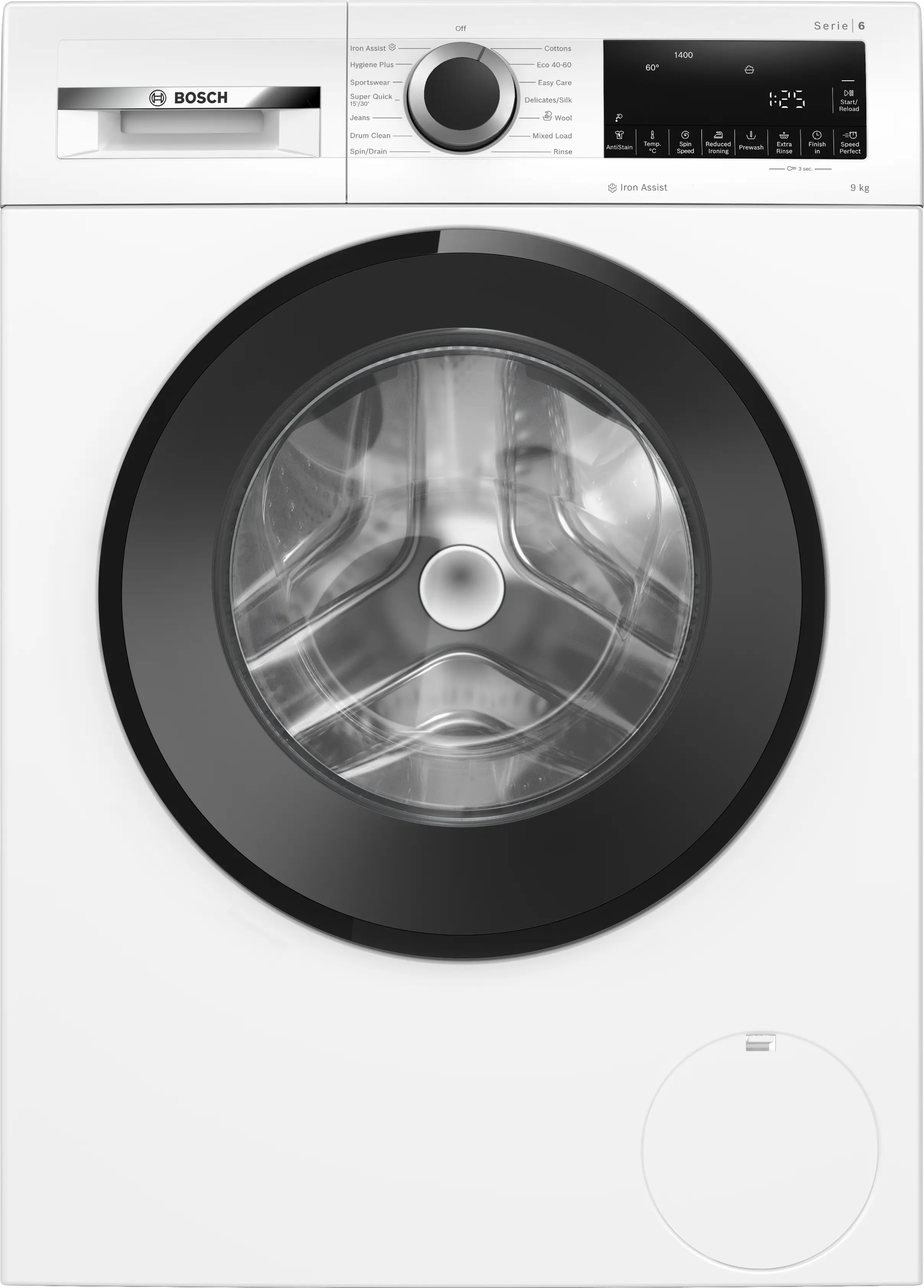 Series 6 Washing machine, front loader 9 kg max. 1400 rpm