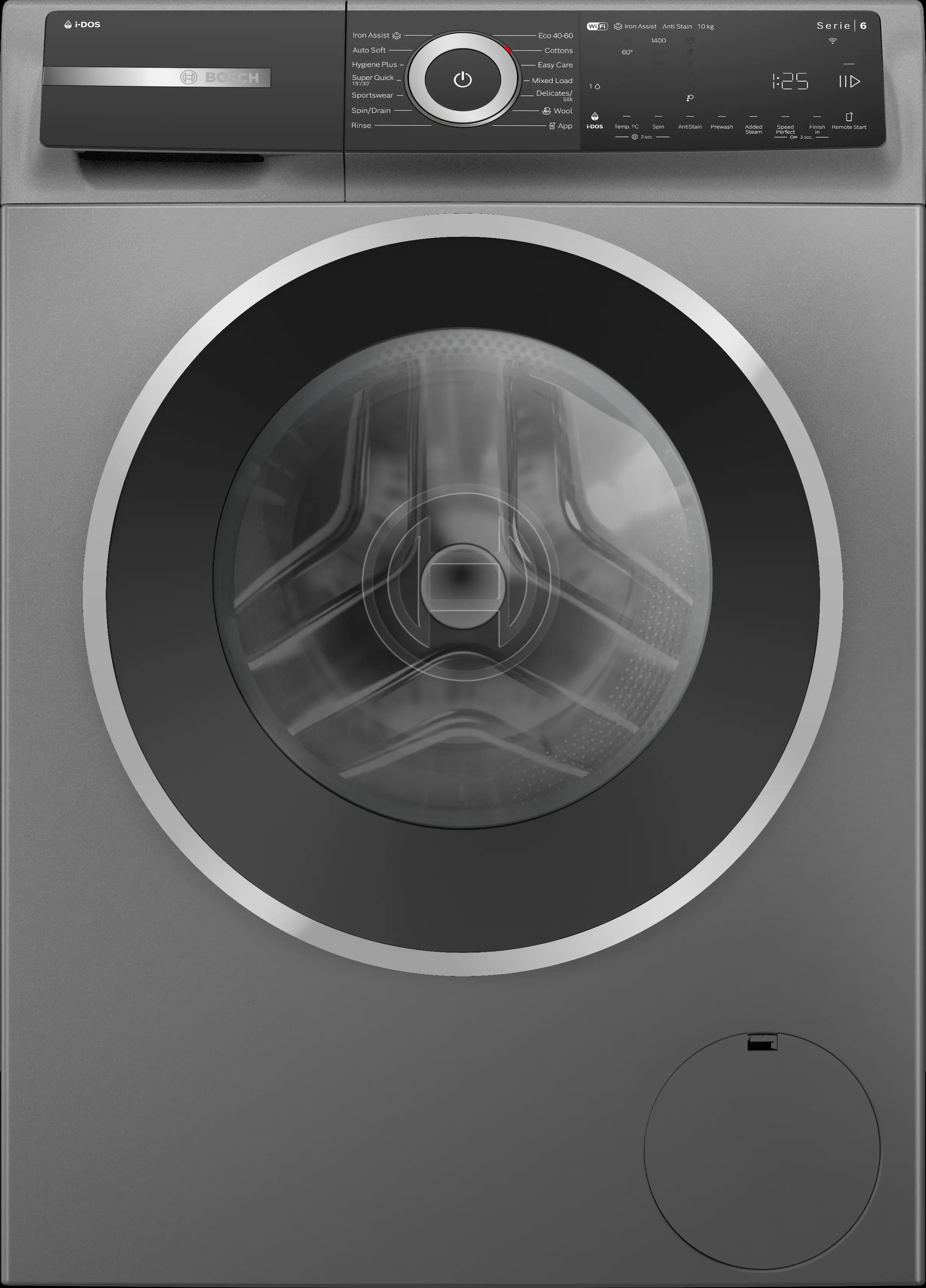 Series 6 Washing machine, front loader 10 kg max. 1400 rpm, Cast iron grey
