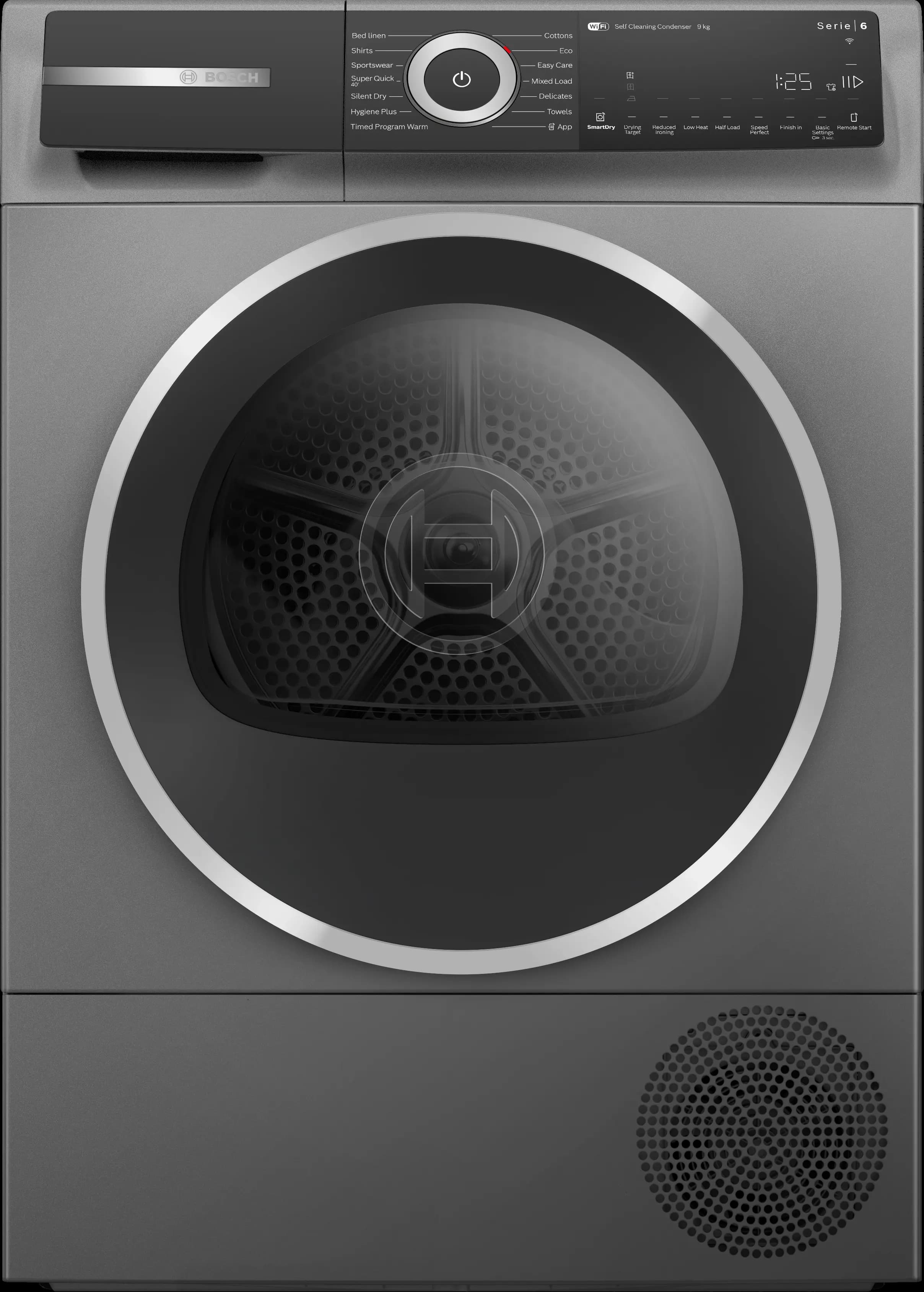 Series 6 Heat pump tumble dryer 9 kg Cast iron grey