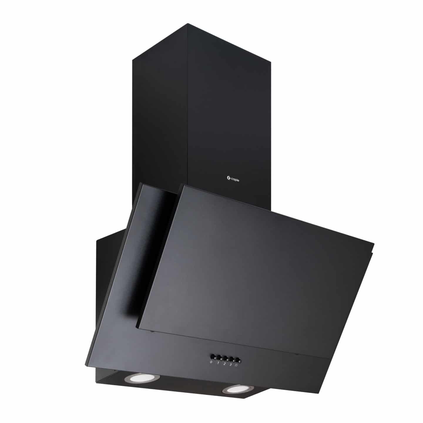60cm Angled Wall Cooker Hood Black