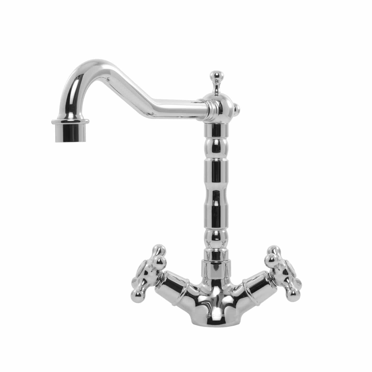Antique Traditional Dual Lever Tap Polished Chrome