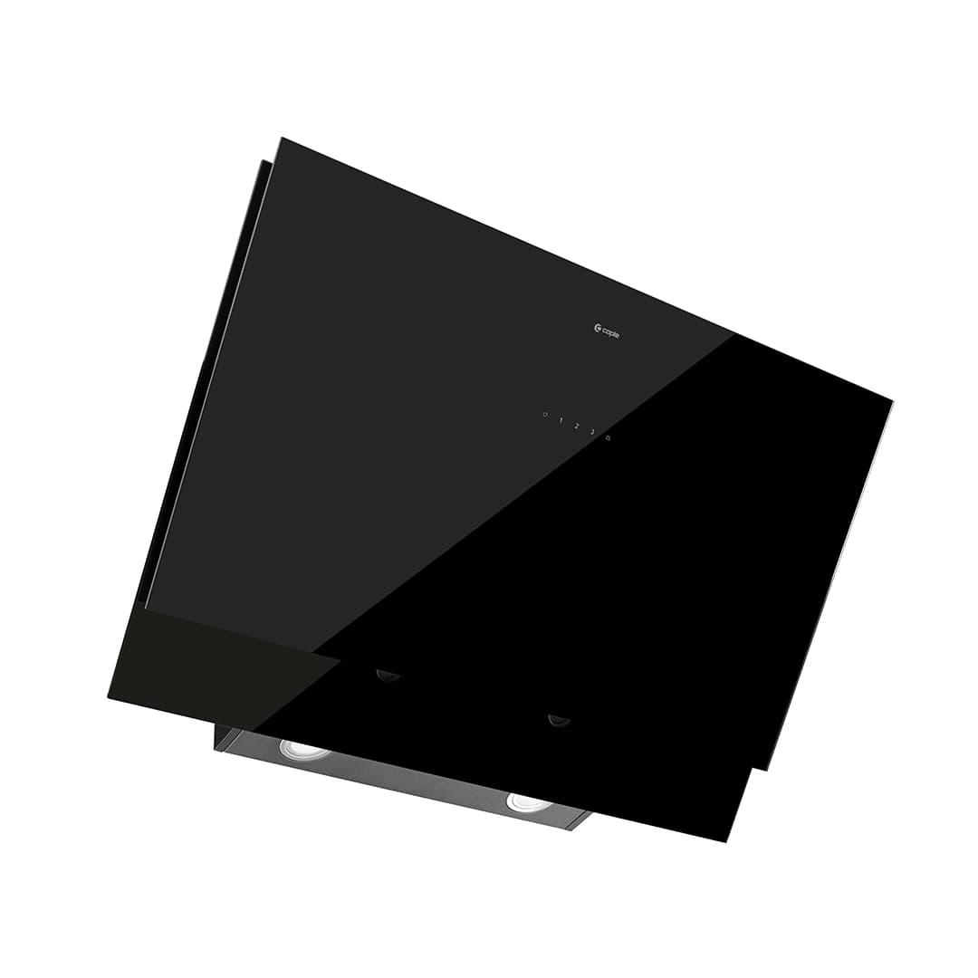 90cm Atara Wall Cooker Hood Black Glass