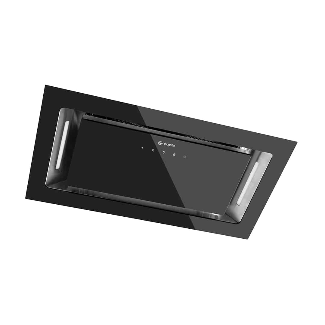 52cm Built-Under Cooker Hood Black Glass