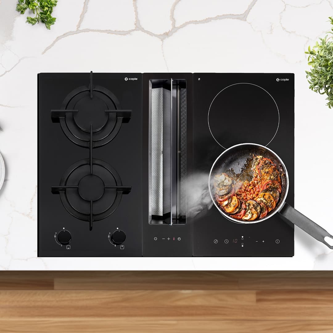 52cm Black Modular Flip Downdraft Extractor