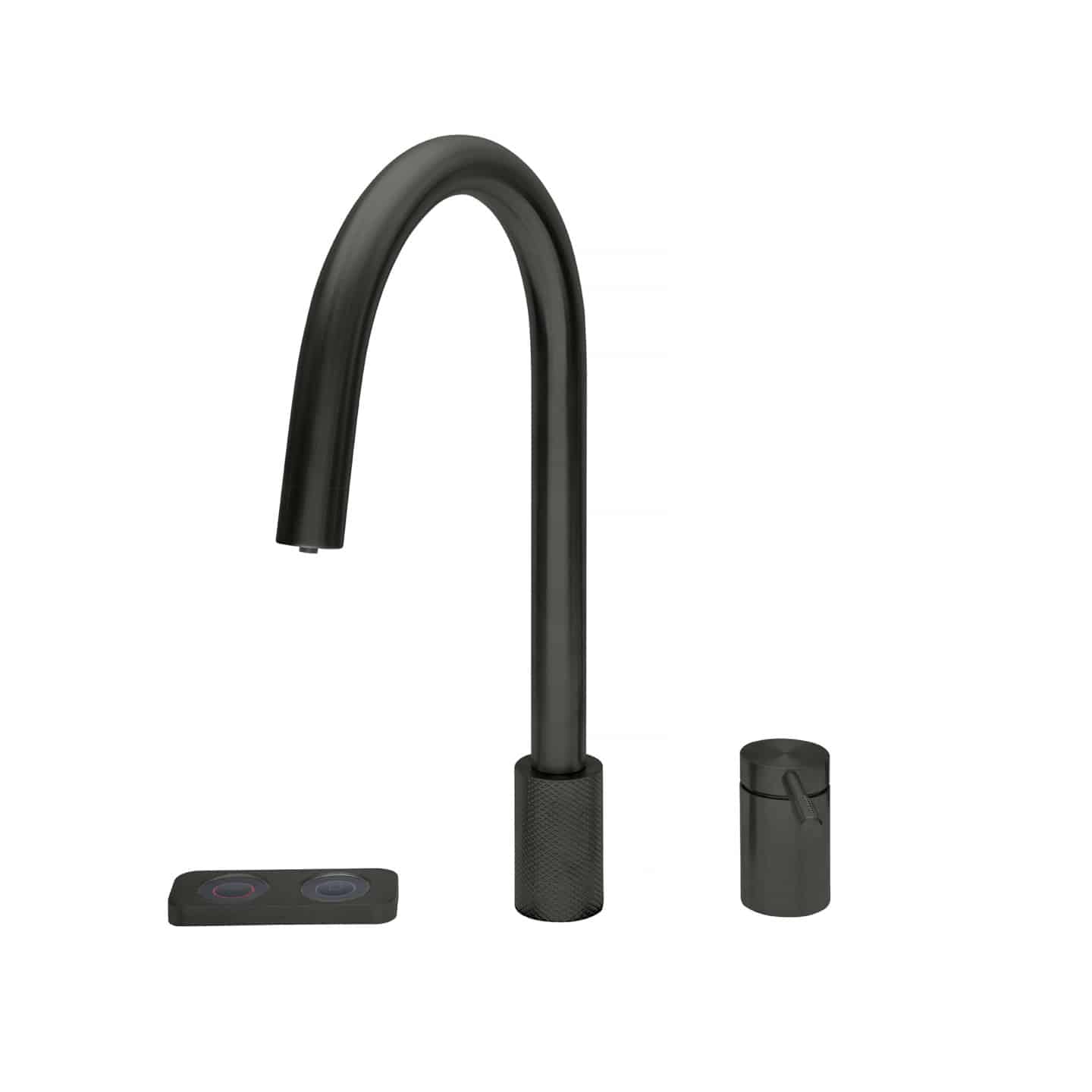 FOSSO 4in1 Steaming Water Tap Black Steel