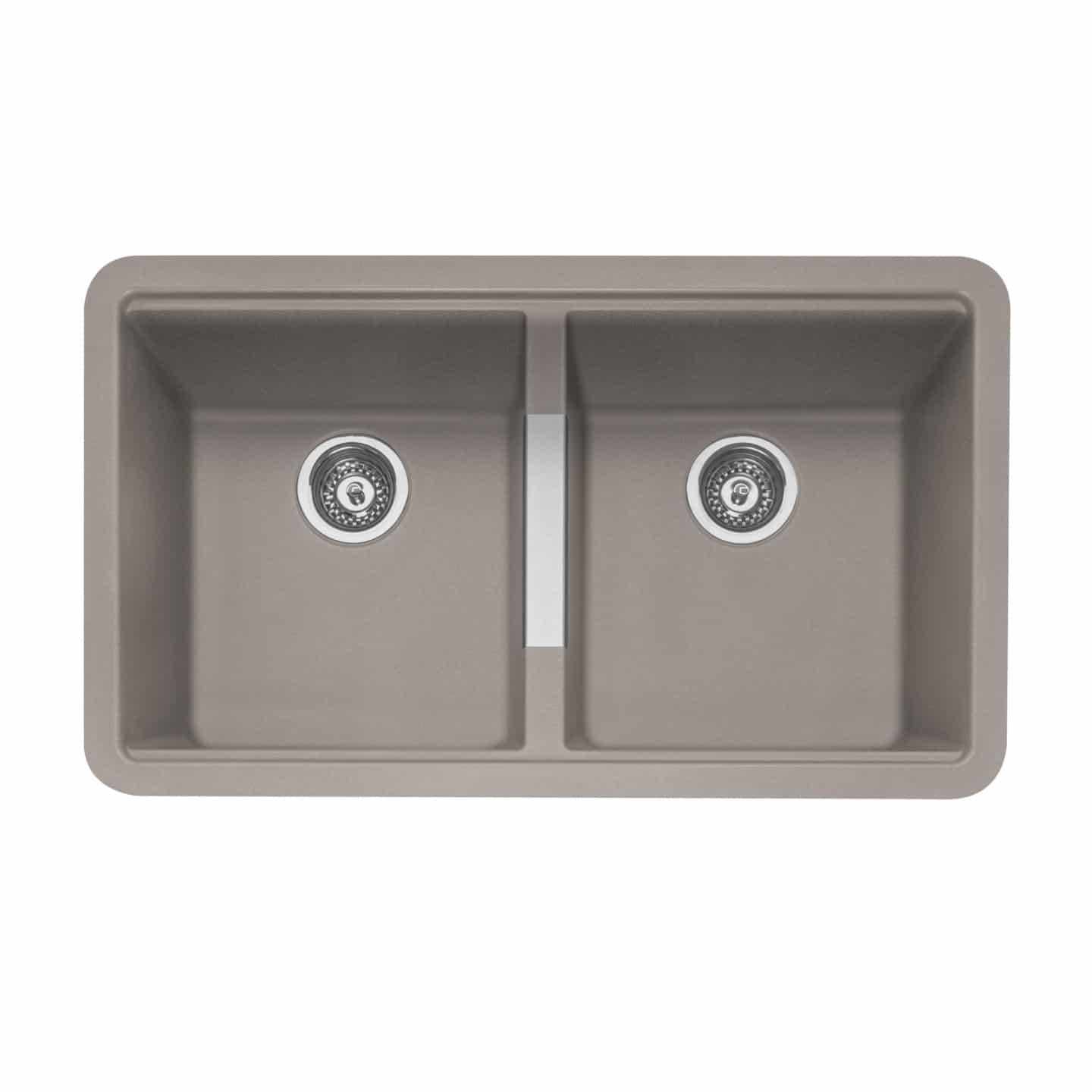Leesti 200 Double Bowl Undermount Granite Sink Mink