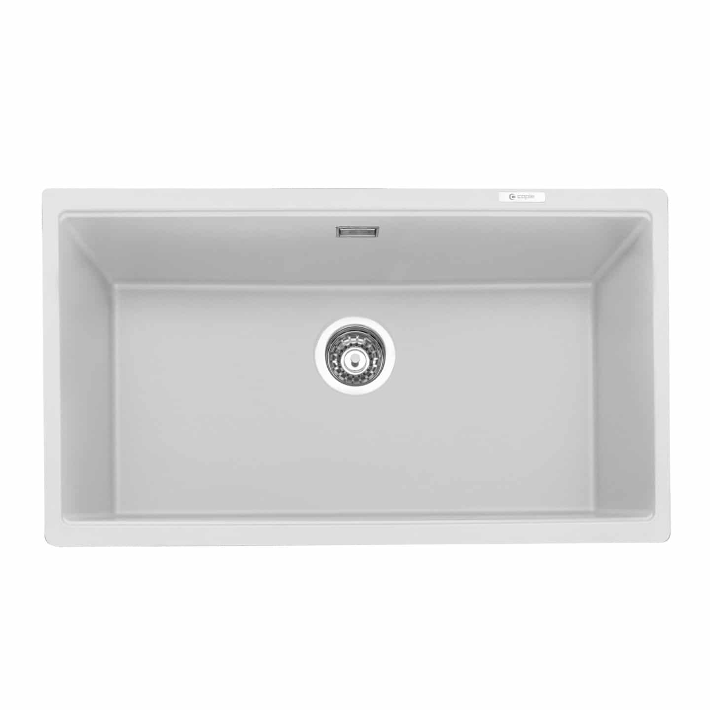 Leesti 760 Single Bowl Undermount Sink Chalk White