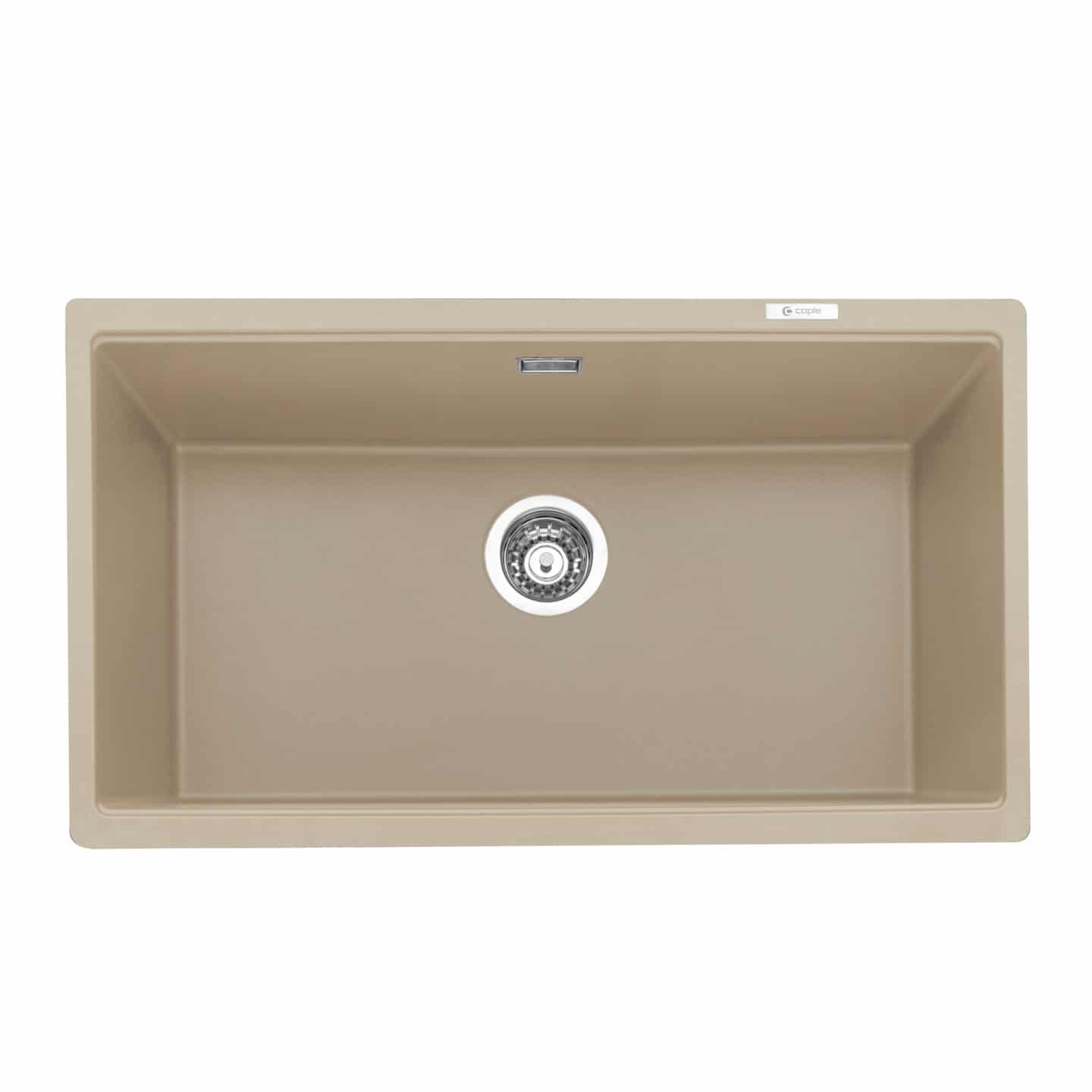 Leesti 760 Single Bowl Undermount Granite Sink Desert Sand