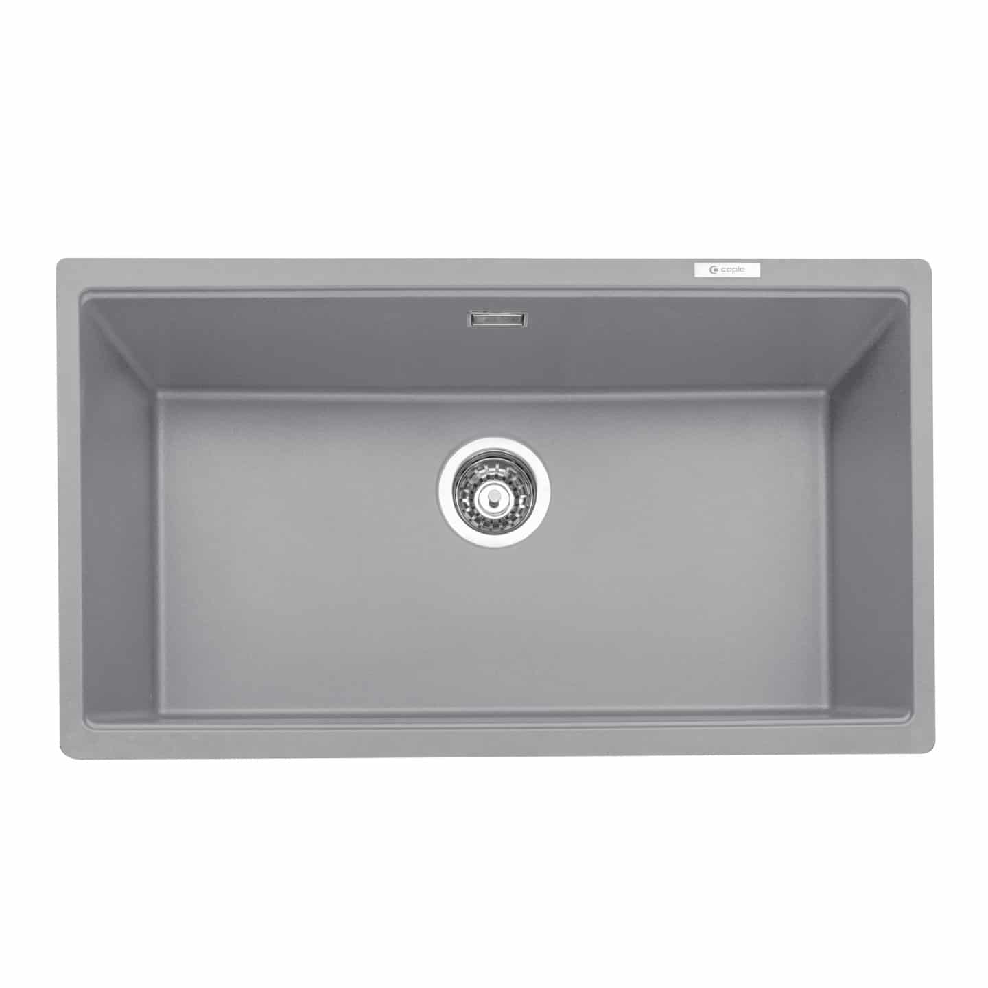 Leesti 760 Single Bowl Undermount Granite Sink Pebble Grey