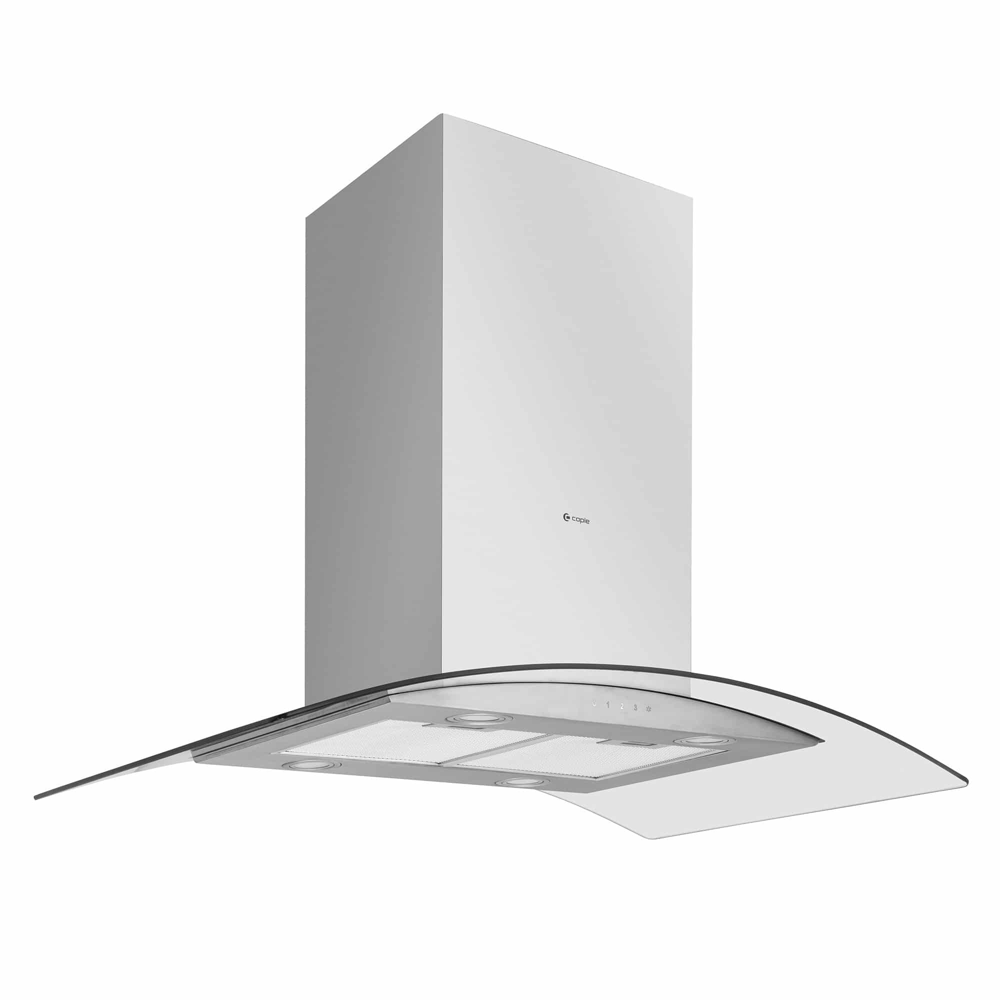 90cm Island Cooker Hood Stainless Steel & Glass