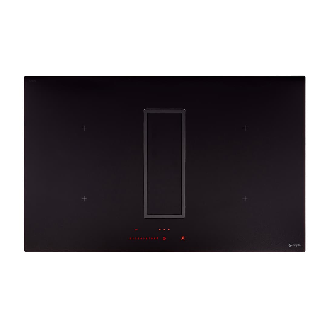 Plasma 83cm Black Induction Hob with Downdraft Extractor