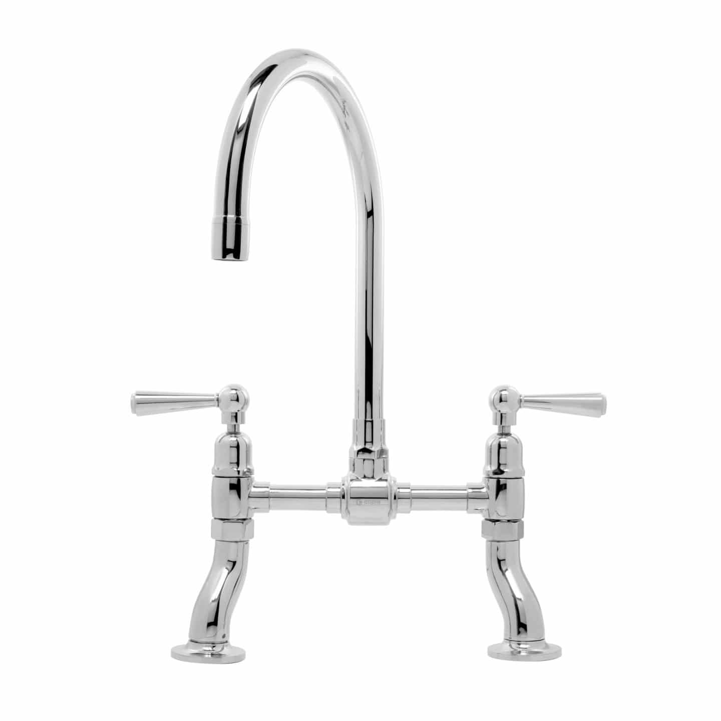 Putney Bridge Traditional Dual Lever Tap Polished Steel