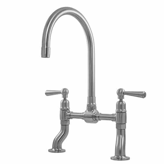Putney Bridge Traditional Dual Lever Tap Stainless Steel