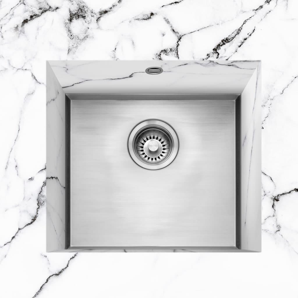Saso 45 Worktop Sink with 26mm Ledge Stainless Steel