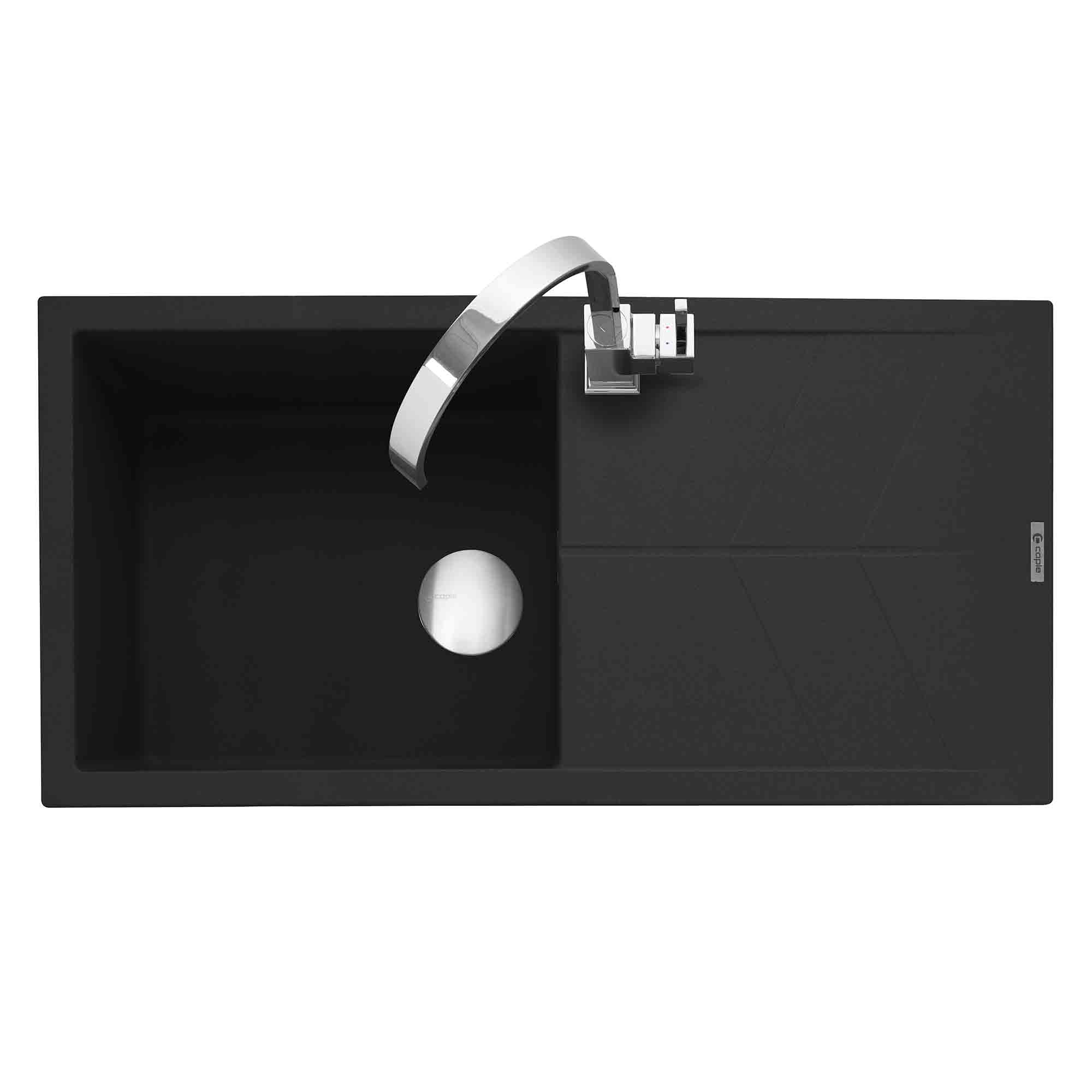Sotera 100 Inset Granite Sink with Drainer Anthracite