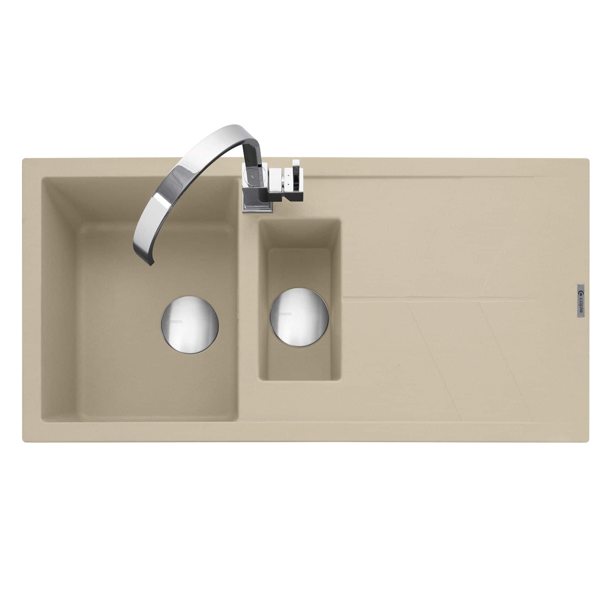 Sotera 150 Inset Granite Sink with Drainer Desert Sand
