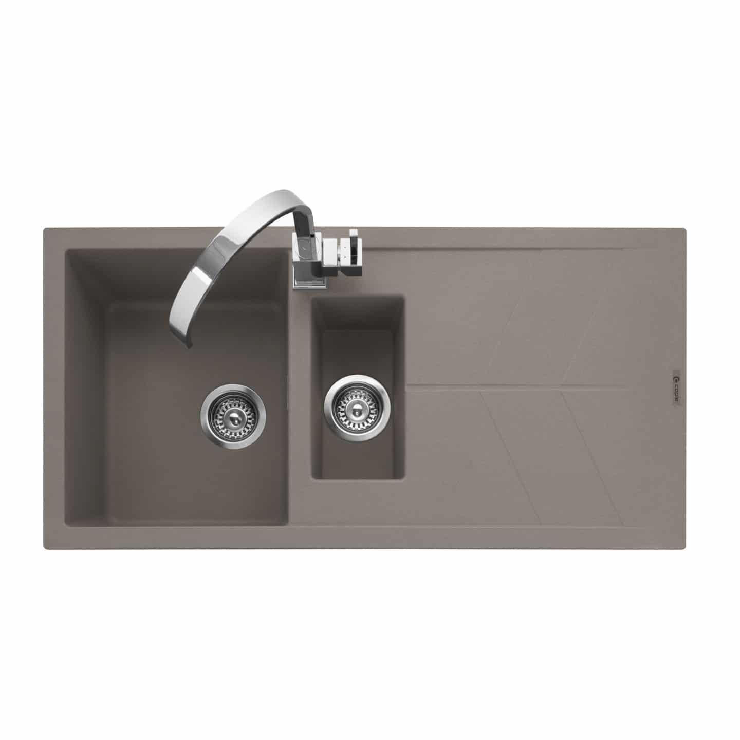 Sotera 150 Inset Granite Sink with Drainer Mink