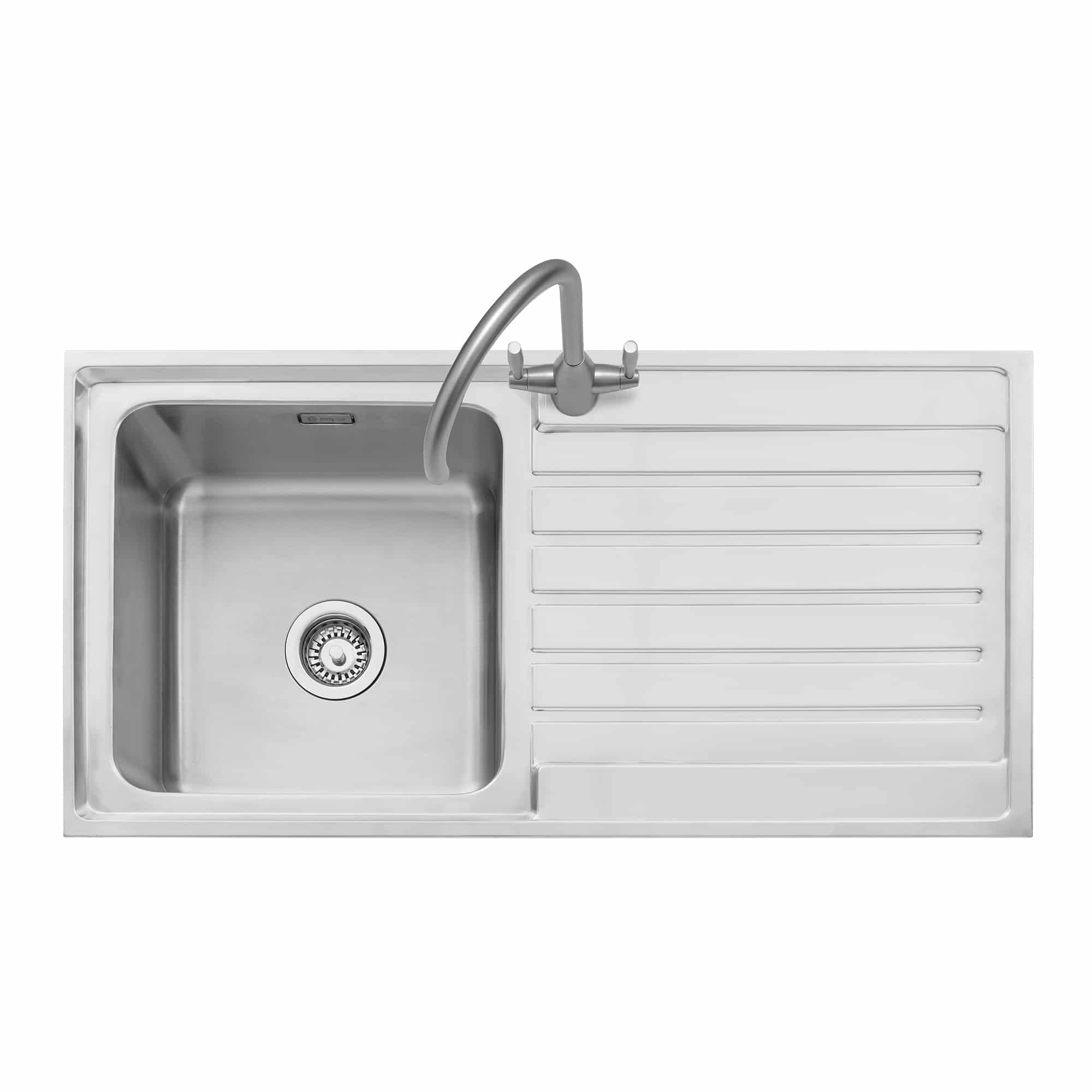 Vanga 100 Inset Sink with Drainer Stainless Steel