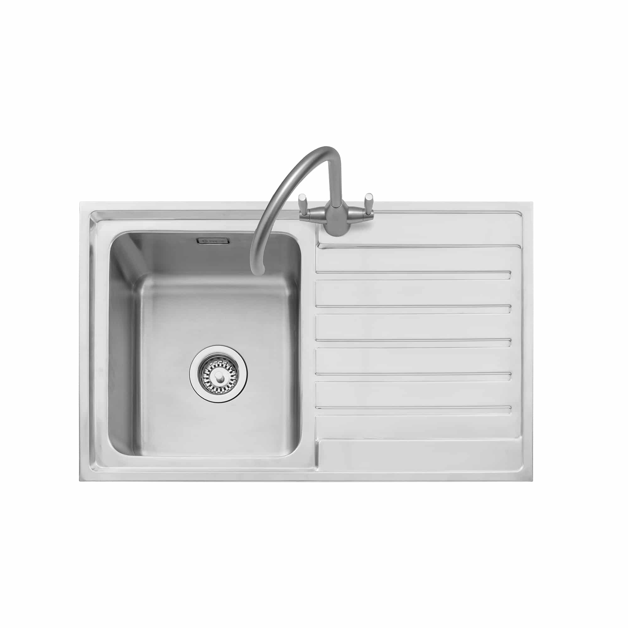 Vanga 90 Inset Sink with Drainer Stainless Steel