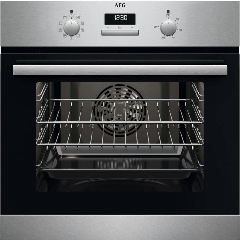 AEG BCX23101EM 59.4cm Built In Electric Single Oven - Stainless