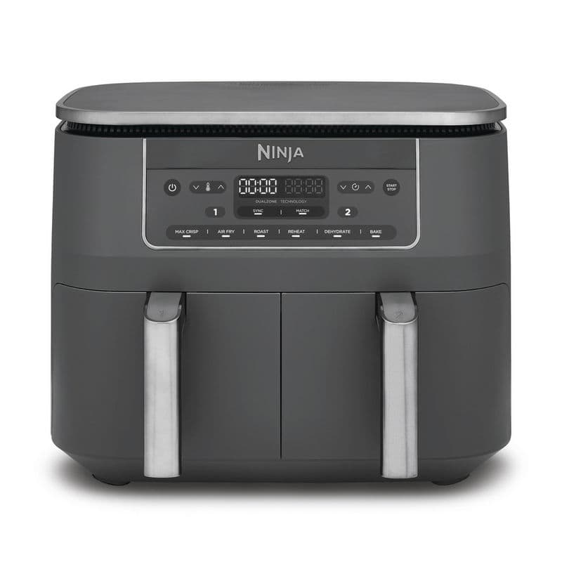 Ninja DZ300UK 7.6 litre 6-in-1 Dual Zone Air Fryer - Gun Metal Grey