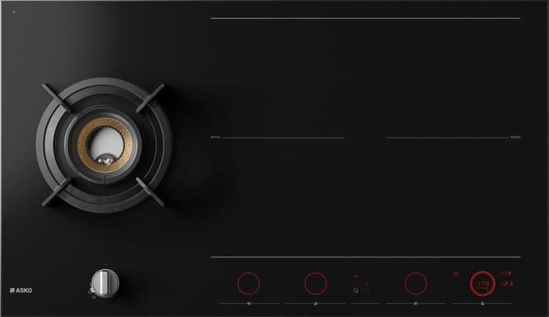 ASKO HIG89524BGB1 90cm 5 Zone Induction/Gas Hob - Black