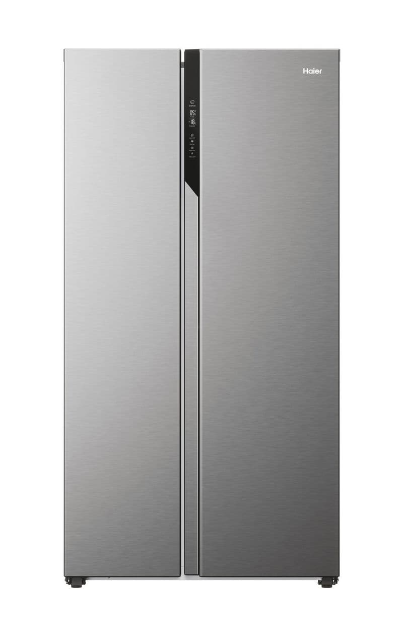 Haier HSR5918DNMP 90.5cm 70/30 Frost Free Fridge Freezer - Pt. Inox