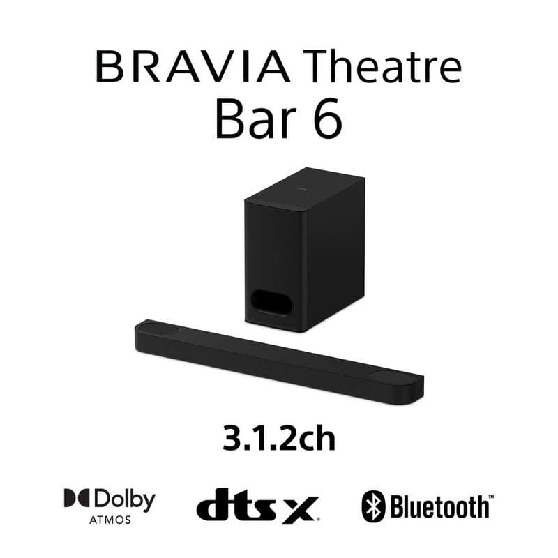 Sony HTB600.CEK 3.1.2ch BRAVIA Theatre Bar 6 Dolby Atmos Soundbar - Black