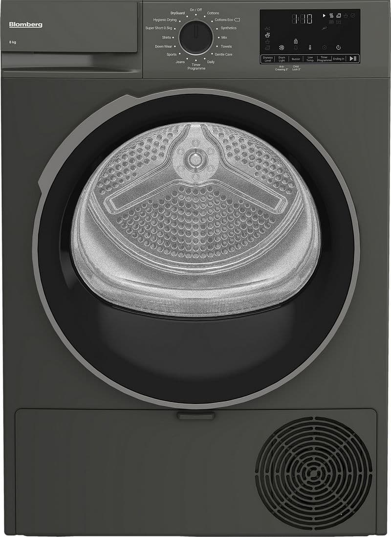 Blomberg LTA18321G 8kg Heat Pump Tumble Dryer - Graphite