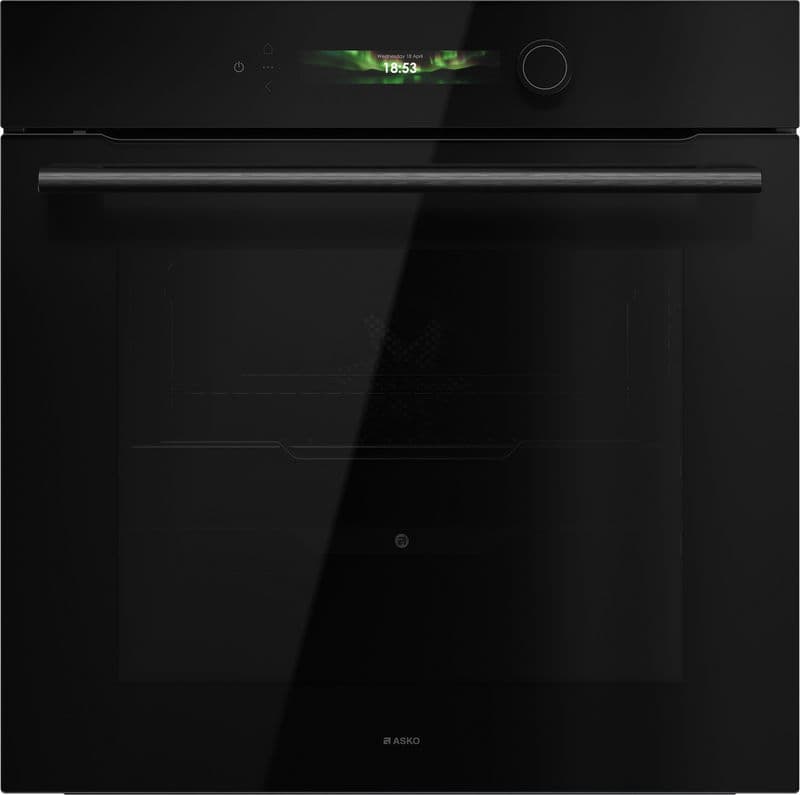 ASKO OTP56BGH 60cm Multifunctional Built In Single Oven with Pyrolytic cleaning - Black Glass,
